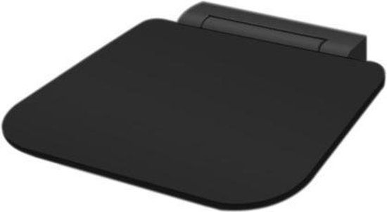 Best Design Nero Ruby Black Opklapbare Douchezitting Wandmodel Zwart 35x27.5cm