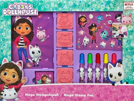 Gabby's Dollhouse Mega Stempel Set - Met 4 EVA-stempels en kleurboek