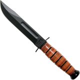 Ka-Bar Short 1251 vaststaand mes, lederen foedraal