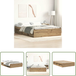Vidaxl Cadre de lit en bois d'ingénierie sans matelas chêne artisanal 160x200 cm
