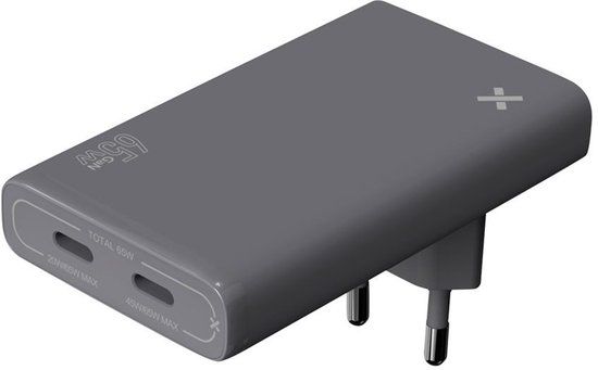 Wefix Pro 65W Reisoplader USB-C en USB-A Zwart