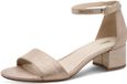 Tamaris - Dames - Platte sandalen - Goudkleurig - Maat 37