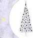 vidaXL - Sapin de Noël artificiel - avec - 300 - LED - Blanc - 180 - cm - PVC - et - Acier