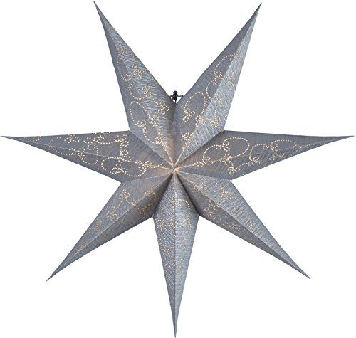 Star 501-20, papieren ster "Decorus", 7 punten, zilver, 1,5 x 6,3 x 6,3 cm