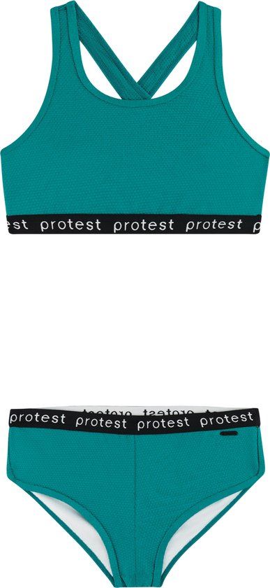 Protest PRTBeau Bikini Set Meisjes Peacock Green Effen Maat 128