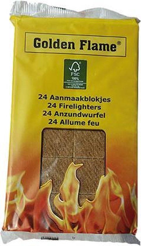 Golden Flame bruine aanmaakblokjes - 24 stuks