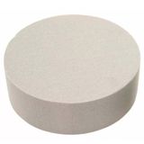 HBX Natural Living HBX Steekschuim/oase - droog - Rond - grijs - D22 x H7 cm - voor bloemen - bloemstukken