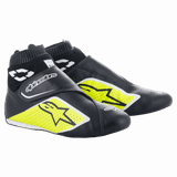 Alpinestars Chaussures Supermono V2 FIA Noir Jaune Fluo Blanc, Taille : 8