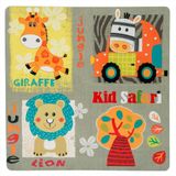 GUTEC Table d'activités pour enfants - Bureau avec 2 chaises - Bois orange/jaune - 0-4 ans