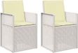 vidaXL Chaise de jardin 2 pcs Blanc et crème PP