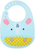 SkipHop Zoo Fold and Go Silicone Bib, Unicorn