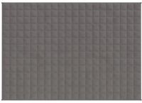 vidaXL Verzwaringsdeken 152x203 cm 7 kg Badstof Grijs