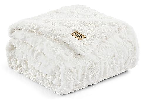 UGG Adalee Faux Fur Reversible Accent Throw Blanket - 177 x 127 cm - Natural