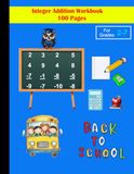 Integer Addition Math Workbook