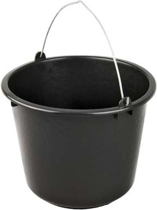 pgb-Europe Techniekwinkel.be Bouwemmer - Zwart - 12 L - 2 stuks
