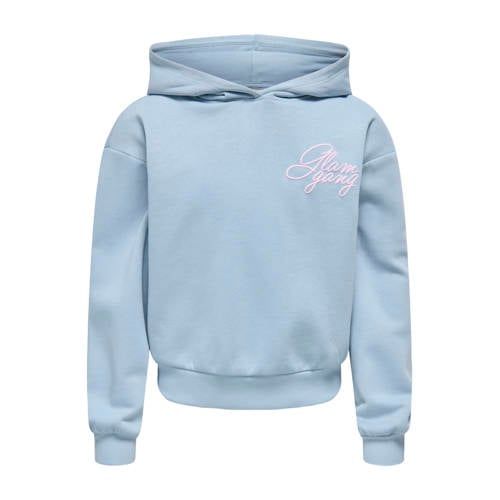 ONLY KIDS ONLY GIRL hoodie met backprint - lichtblauw
