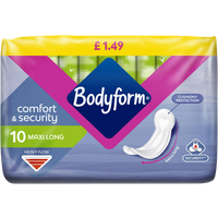 Bodyform Comfort & Security Maxi Long Maandverband - 10 stuks