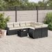 Maison Exclusive - Salon de jardin, 9 pièces, avec coussins, noir, en polyrotin