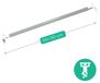 Gamma Barre de traction murale 105–130 cm, réglable, acier, blanc/noir, jusqu'à 250 kg de charge utile