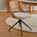 Giga Living Eetkamerstoel Lucas - Beige Draaibaar - Stof & Staal - 48x53x79
