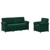 vidaXL Ensemble de Canapés 2 pc Vert foncé Velours