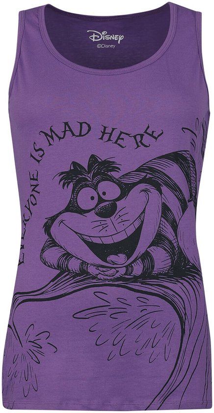Alice in Wonderland Cotton Division Alice In Wonderland Cheshire Cat Dames Top - paars - L