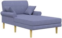vidaXL Chaise longue Jeans Blauw Stof