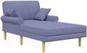 vidaXL Chaise longue Jeans Blauw Stof