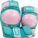 SFR Star Triple Pad Set Junior - Vert/Rose - Taille M