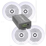 Lyndahl speakerset Bluetooth versterker 4 kanalen AMP4X15BT en 2-weg inbouwluidspreker CS180IP met 4 luidsprekers