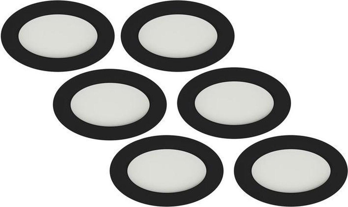 Groenovatie LED Inbouwspot 3W - Rond - Warm Wit - Waterdicht IP65 - Badkamer - Zwart - 6-Pack