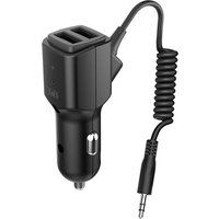 Autolader T'nB - Stroomadapter voor auto - 12 watt - 1.2 A - 3 uitgangsaansluitingen (2 x USB, audiostekker 3,5 mm)