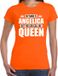 Bellatio Decorations Naam cadeau t-shirt - my name is Angelica - but you can call me Queen - oranje - dames - koningsdag - verjaardag - sport L