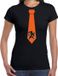 Bellatio Decorations Shoppartners Bv Zwart fan t-shirt voor dames - oranje leeuw stropdas - Holland / Nederland supporter - EK/ WK shirt / outfit XL