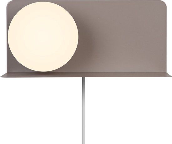 Nordlux Lilibeth Wandlamp - E14 - Opaal Glas - Bruin