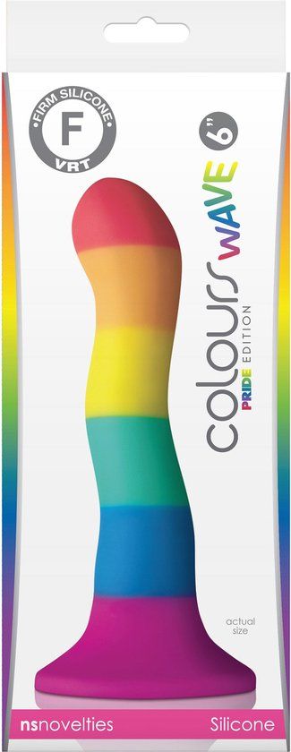 PRIDE LGBT Flag Dildo with Suction Cup - 17cm - Multicolor