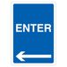V Safety Enter - pijl links 210 x 297 mm (A4) - 3 mm reflecterend aluminium composiet veiligheidsteken