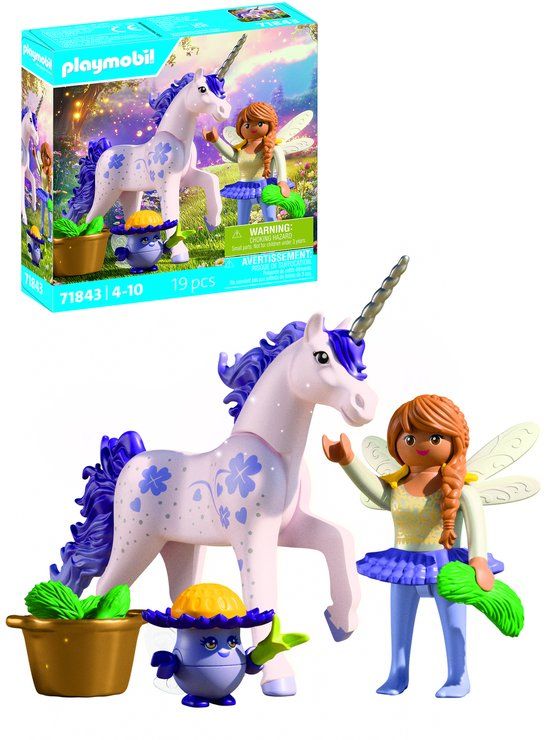 PLAYMOBIL Magische Eenhoorns Verzamelbare Eenhoorn Lucky Lavendel met Fee