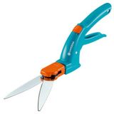 Gardena Classic grasschaar, draaibaar: Mechanische graskantenschaar met rechte messen, 360° draaibare snijkant, ergonomische handgreep, geschikt voor links- en rechtshandigen (8731-30),turquoise zwart