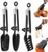 Set de pinces de cuisine - Acier inoxydable - Noir/Argent - 3 pièces - 27 cm