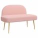 vidaXL - Banc - rembourré - avec - dossier - Rose - 110 - x - 60 - x - 76 - cm - Bouclé