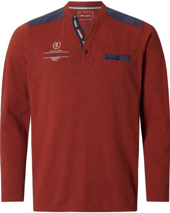 Babista Heren Shirt Met Lange Mouwen - 68/70 - Rood - Plus Size