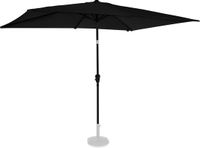 VONROC Parasol Rapallo 200x300cm - Kantelbaar - UV werend - Antraciet/Zwart - Excl. voet - Incl. beschermhoes