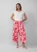 s.Oliver - Geplisseerde culotte met bloemenprint en elastische tailleband - Dames - Maat 42 - Roze