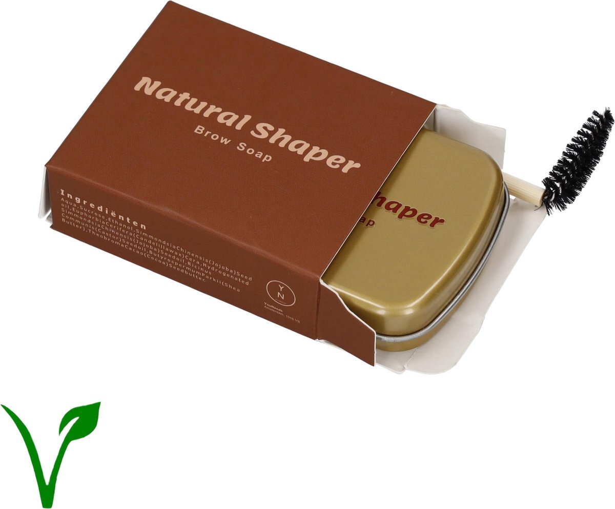 YouNeeds Natural Shaper Brow Soap met Bamboo Brush – Browsoap - Wenkbrauwgel met langdurig effect – Veilig en Natuurlijk – Brow Shaping - Wenkbrauw soap