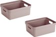 Sunware Opbergbox Sigma - 5 stuks - Kunststof - Roze - 24 liter