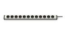 EHMANN 0600x00122031 aluminium universele aluminium stekkerdoos 12-voudig, 1,5 m snoer