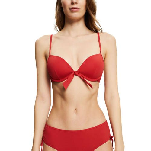 ESPRIT Women's Padded Underwire Bikini Top - Red