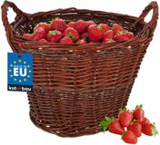KOTARBAU® Rieten Mand, met Handvatten, Wilg, Ø 40 cm, Bruin