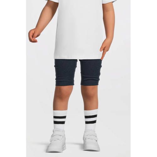 Anytime skinny biker short donkerblauw melange